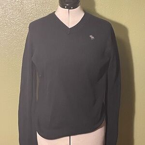 Abercrombie & Fitch Black V-Neck Sweater
